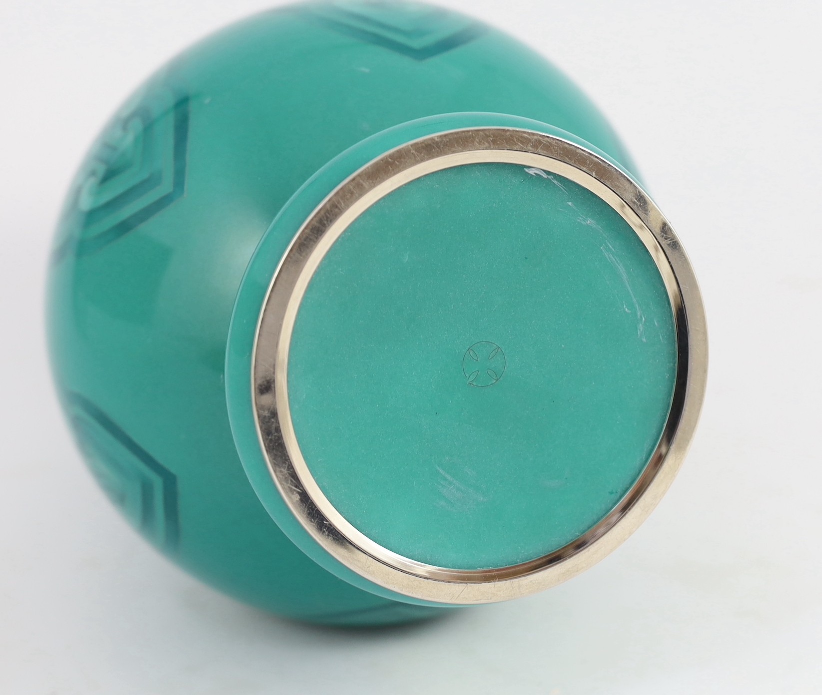 A Japanese silver wire cloisonné enamel baluster vase, by Ando, mid 20th century, 26cm high